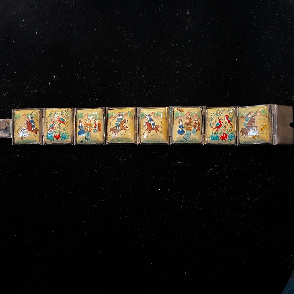 Vintage Persian picture bracelet